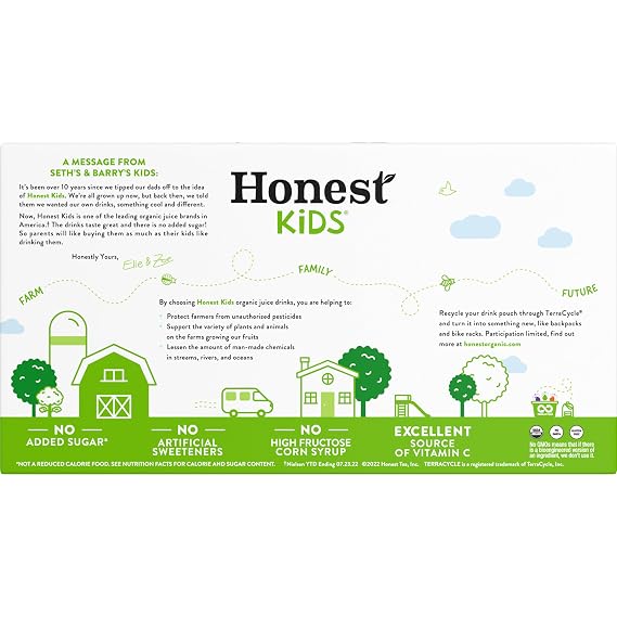 Honest Kids, Organic Juice Drink, Appley Ever After, 6.75 Fl Oz, 8 Pack