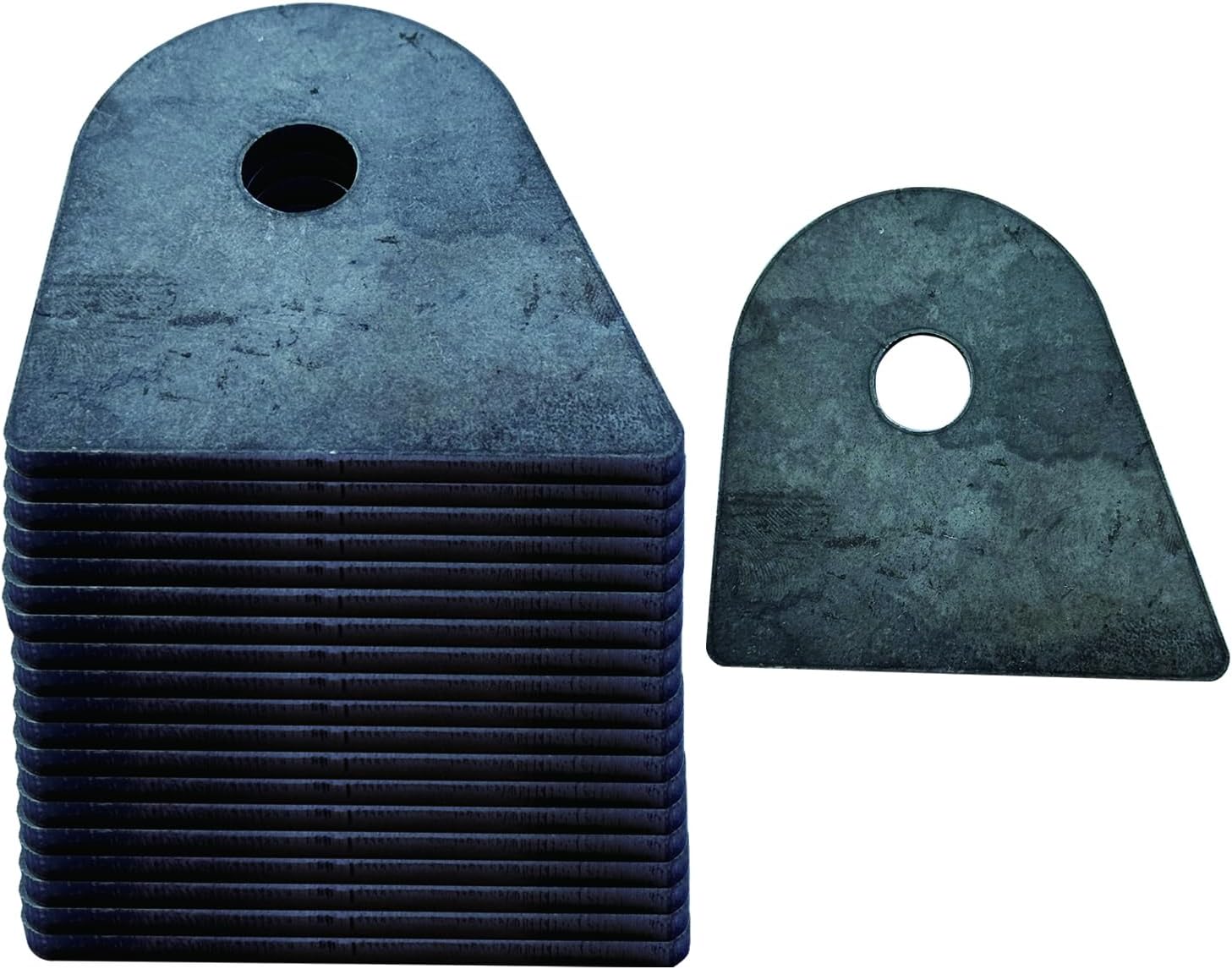 Weld On Tabs, Black Steel Offset Weld Tabs, Heavy Duty Weld-On Shock Mounts 2-1/2" Height, 2-11/16" Wide, 1/2" Hole, Chassis Shock Brackets, 3/16" Thickness - 20 PCS