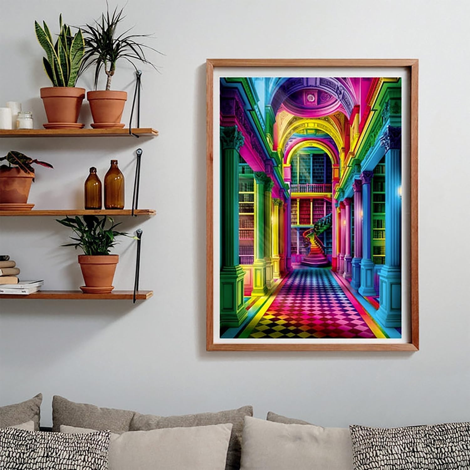 Clementoni - 37062 1000 Piece Puzzle for Adults and Teenagers, Colorboom Collection, Athenaeum Theme, with Poster Included, Compact Box, Gift Idea for Men and Women, Made in Italy, 50 x 80 cm