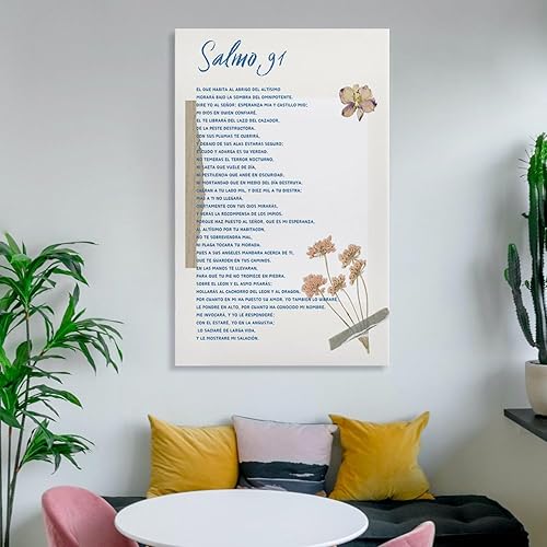 Miniatura 6 de Salmo - Póster con versículos bíblicos en español, 91 pósteres religiosos espirituales (4) pósteres de pintura en lienzo e impresiones artísticas de