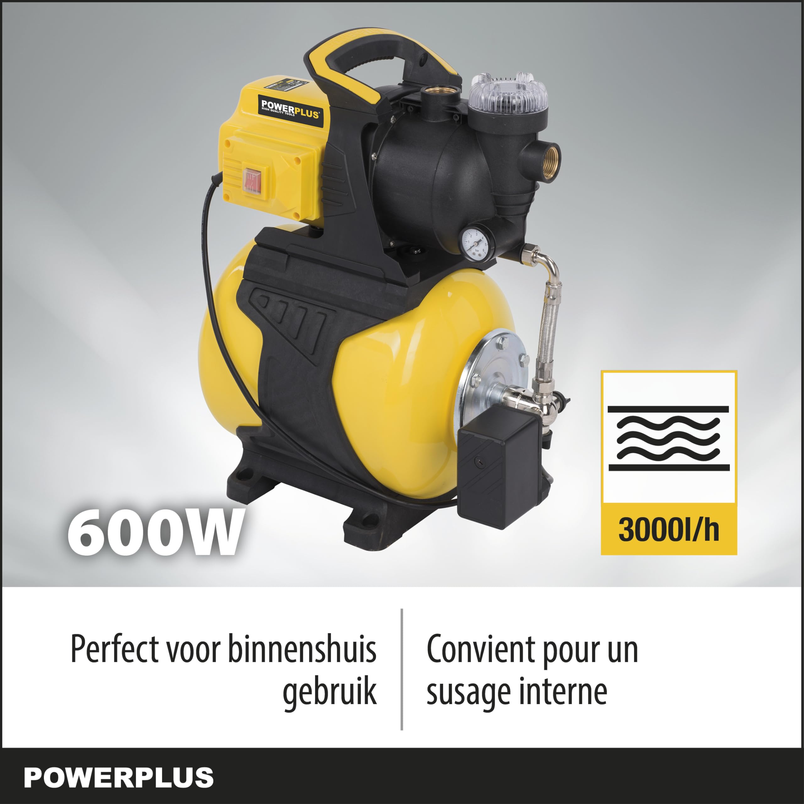 POWERPLUS POWXG9571 - Bomba de presión 600w 19l