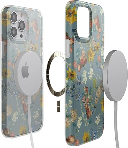 Miniatura 4 de Casely Funda para iPhone 13 Pro Flores de Van Gogh El 50 aniversario del Museo Van Gogh Compatible con MagSafe Diseño clásico ultra delgado