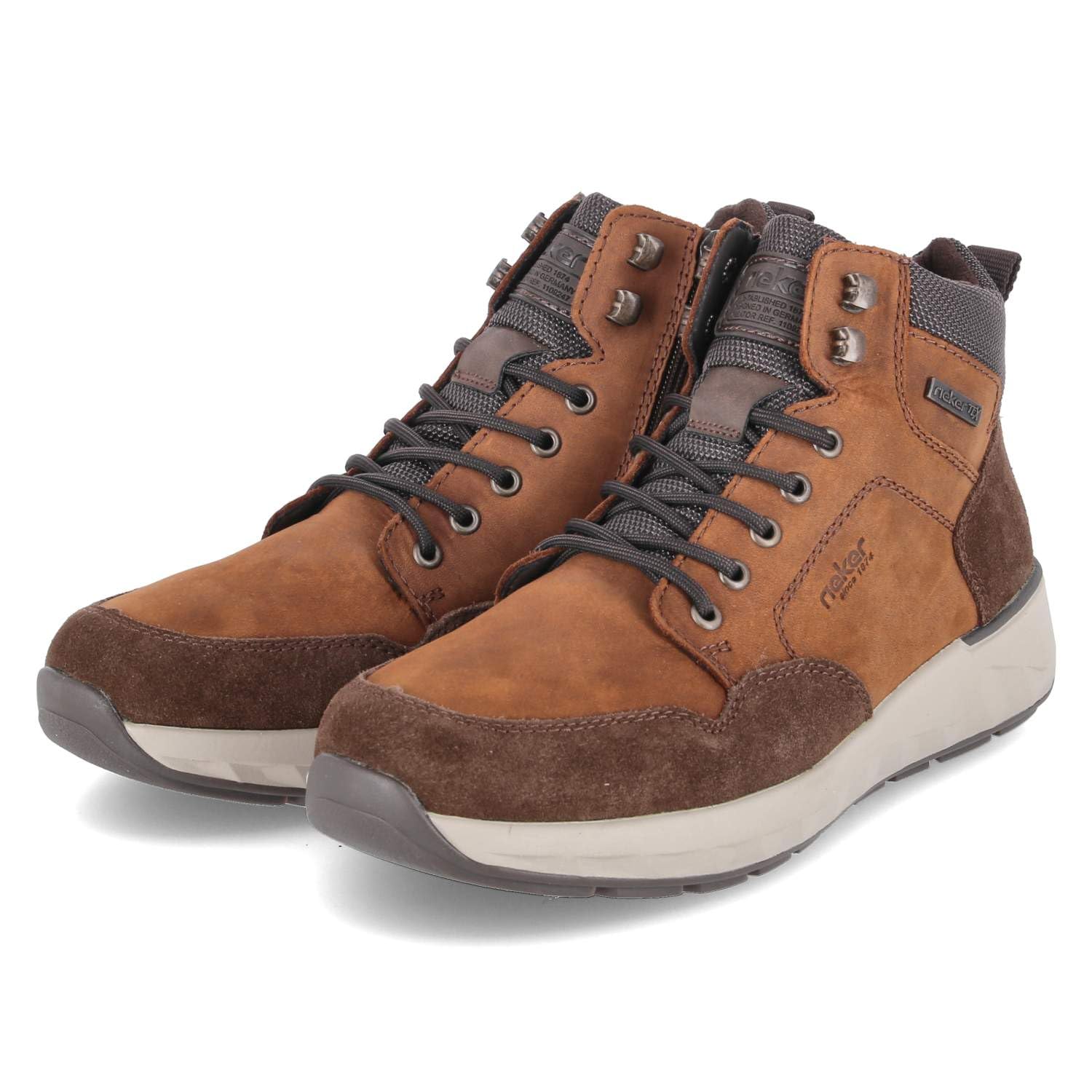 Rieker 11530-24 Men's Boots with Warm Lining Leather and Synthetic in Brown, Brown 24, 9 UK