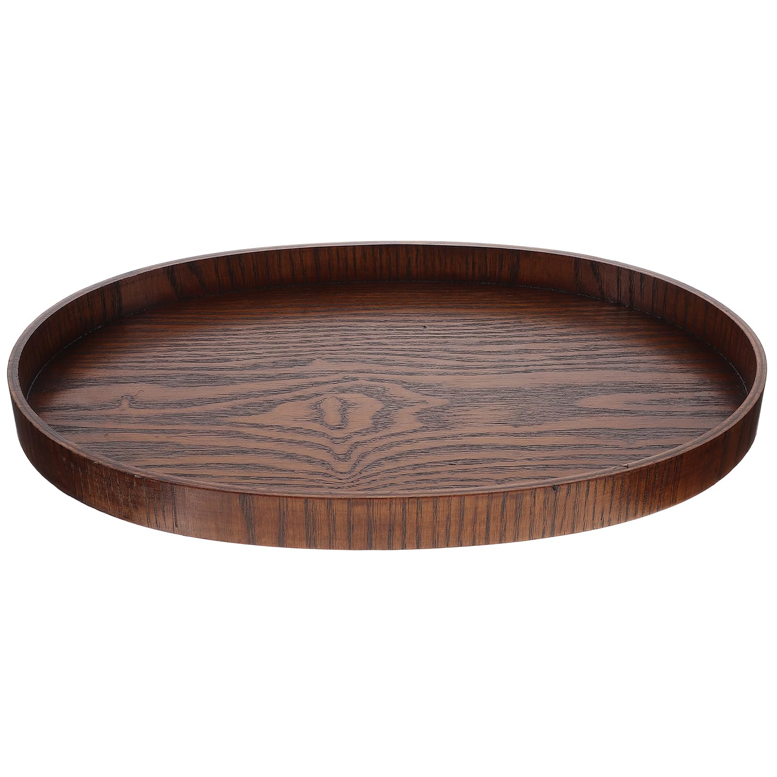 BESTOYARD Solid Wood Oval Dinner Plate 12x7 Inch Delicate Wood Plate Decorative Tray Bread Breakfast Food Key Tray Dessert Dish Food Serving Tray Tea