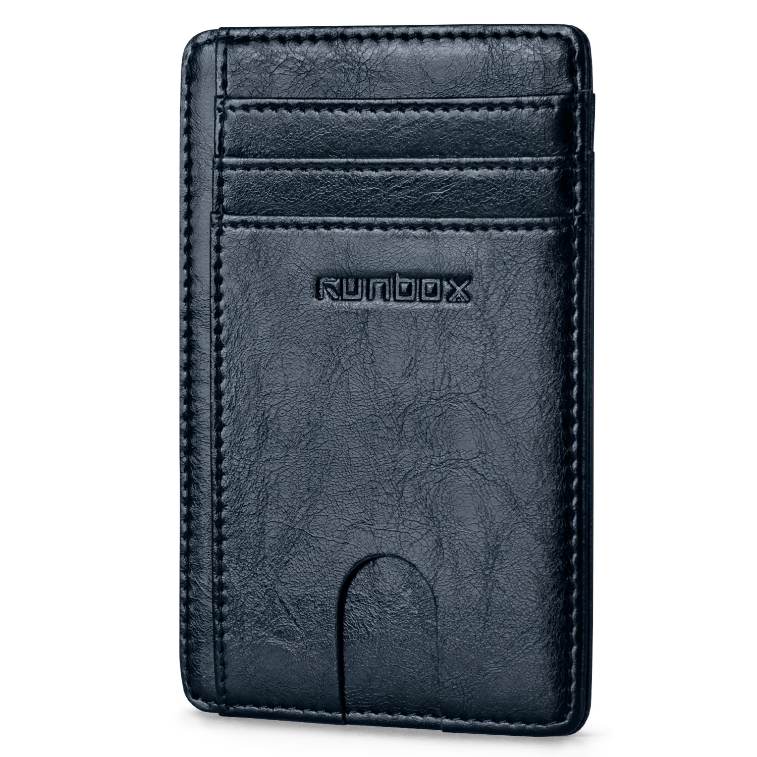 RUNBOX Slim Minimalist Front Pocket RFID Blocking Leather Wallets for Men and Women Card Holder Wallets Gifts for men