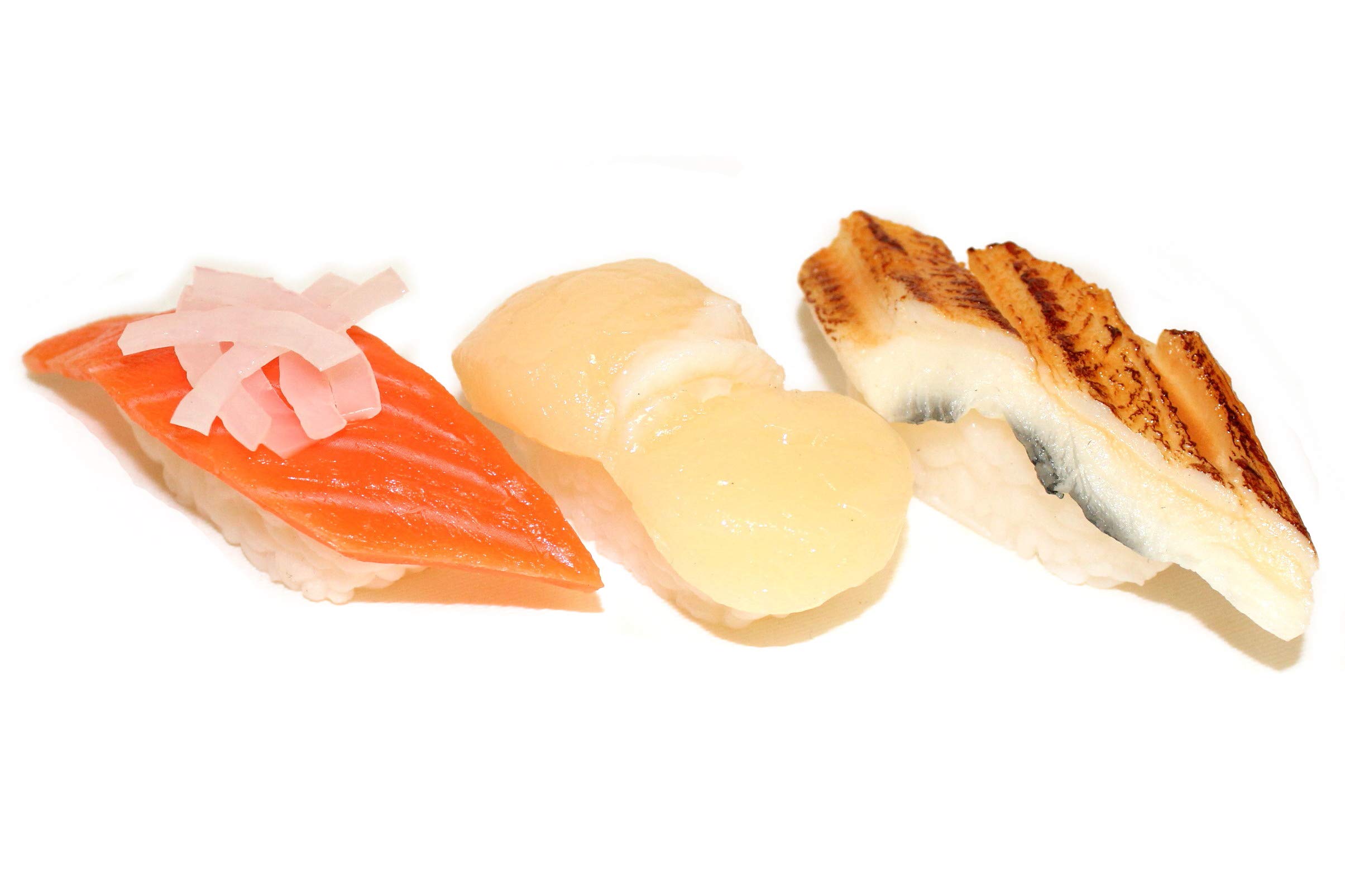 Japanese Food Sample Sushi Magnet Set Salmon Scallop Conger Eel Handmade
