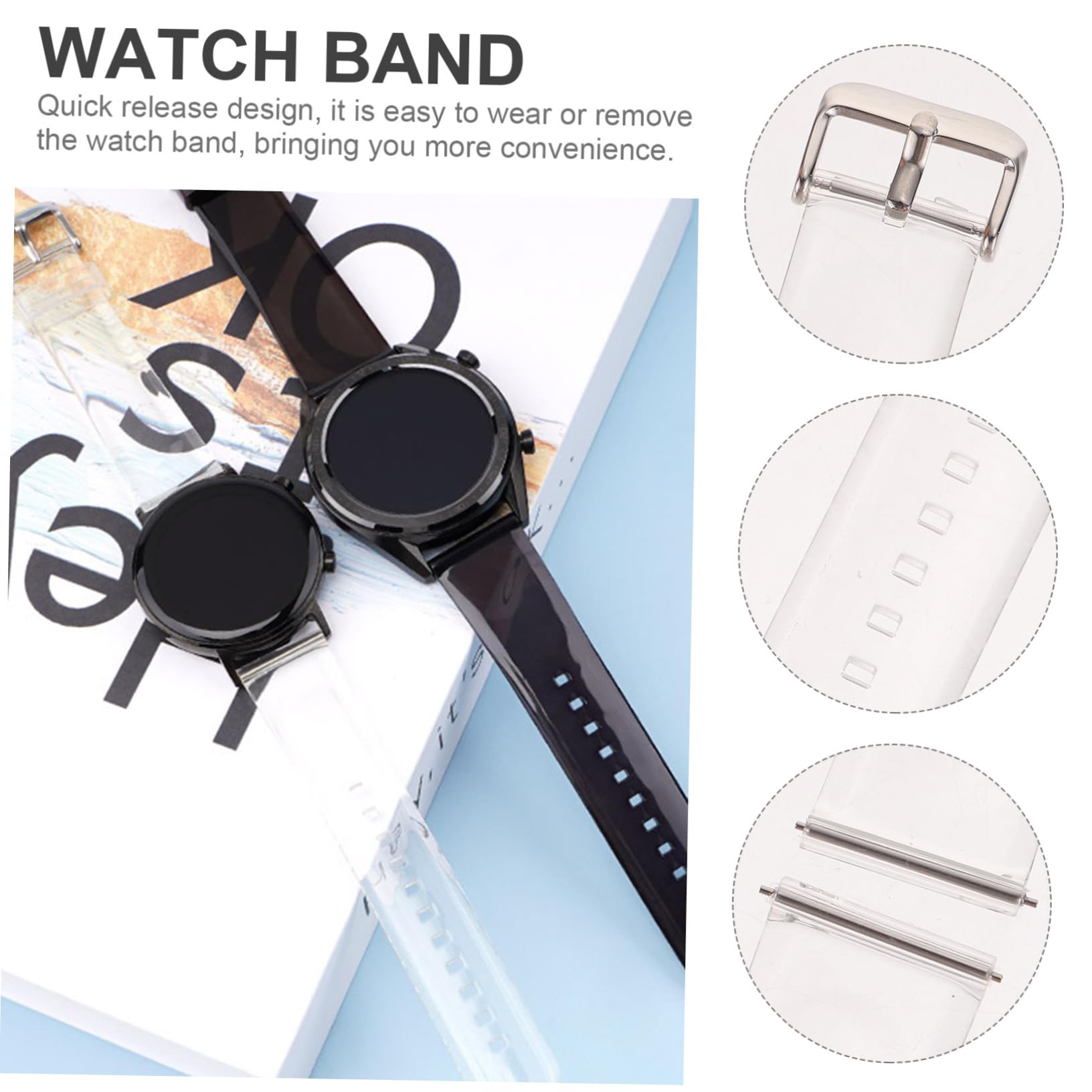 Gatuida 4 Uds Correa Universal Correa De Reloj Ajustable Correa De Reloj De Pulsera Reemplazo De Correa De Reloj Inteligente Banda De Reloj Universal Correa De Reloj Ajustable Correa De