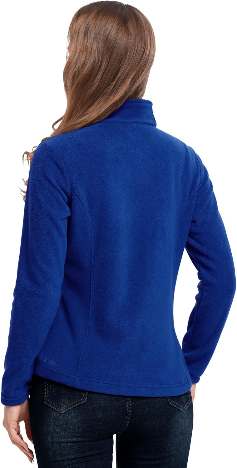 33,000ft Women's Zip Up Fleece Jacket, Long Sleeve Warm Soft Polar Lightweight Coat with Pockets for Winter - Image 2