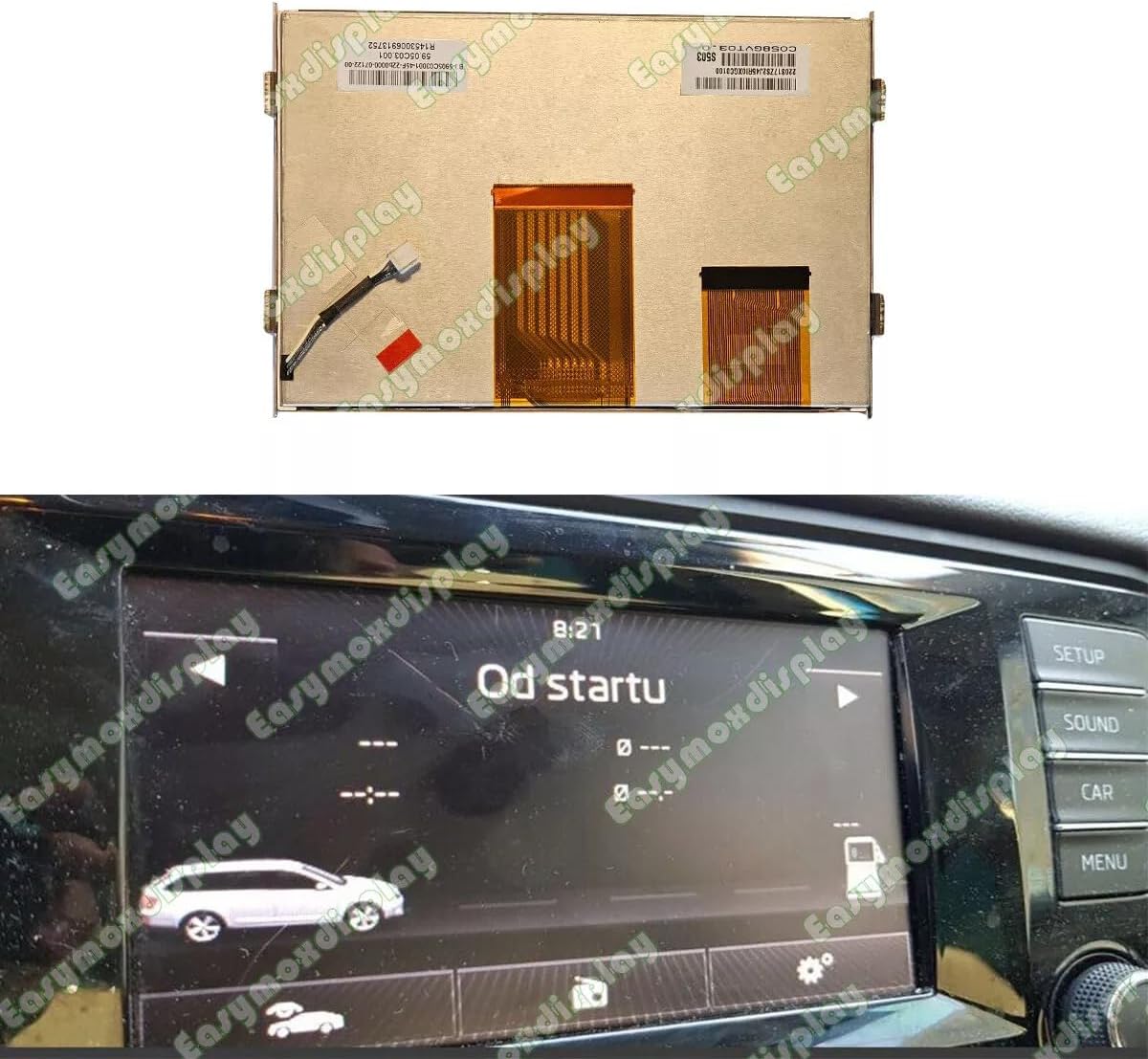 5.8 Inch LCD Display with Touch Screen for VW Golf 7 Skoda Octavia 3 C058GVT03 59.05C10.002 Radio Nav GPS Navigation Repair