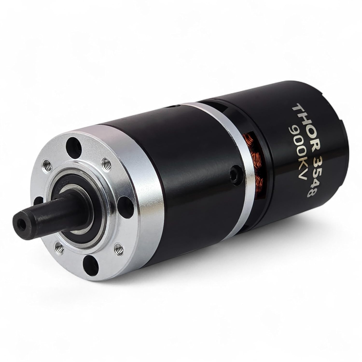 Thor 3548 Planetary Gear Brushless Motor (Outrunner), DC 18 V, 24.7 N·m (251.9 kg·cm) Torque, 36 mm Gearbox, 8 mm Shaft, for Robotics, Automation, and RC Applications (900KV, Gear Ratio 51:1)