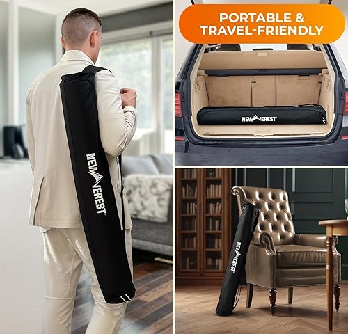 Miniatura 4 de Newverest Mesa de póquer de 70 x 35 pulgadas, tapete de póquer Texas Hold'em para noches de juego en casa de hasta 10 jugadores, blackjack, casino