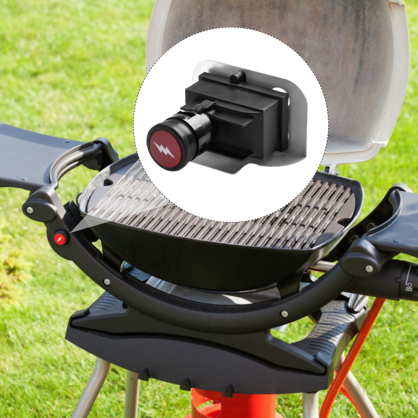 Kit Accensione Piezoelettrico Per Barbecue Weber Serie Q – Pulsante Con Cavo 30cm, Compatibile Con Q100, Q120, Q200, Q220