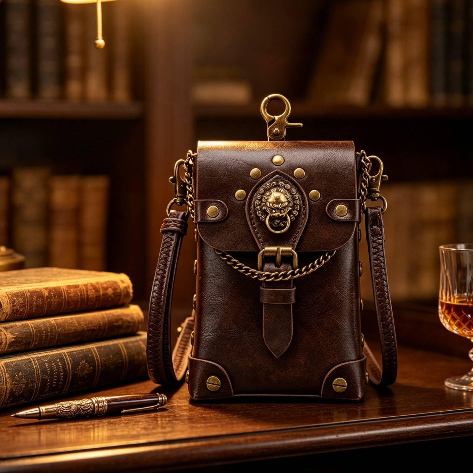 predolo Mini Bolso Retro Bolso con Cordones Estructurado para Cosplayers, Mujeres, Conciertos