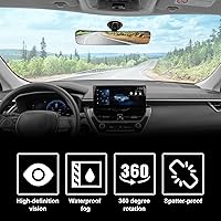 Vista 6 de Espejo retrovisor interior para automóvil, antideslumbrante, reduce los puntos ciegos, convexo, gran angular, HD, espejo retrovisor ajustable de 360