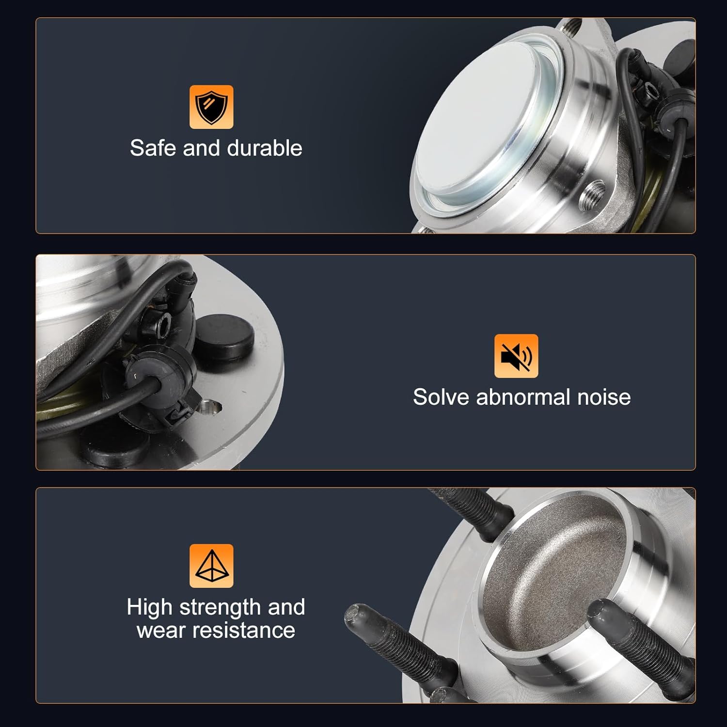 515159 Front Wheel Bearing Hub Assembly Compatible with 2015-2020 for Cadillac Escalade 2014-2018 for Chevy Silverado 1500 2015-2020 for GMC Yukon 6 Lugs W/ABS 1pc RWD Only