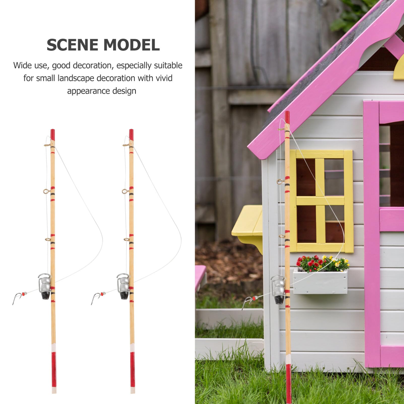 TOYANDONA Miniature Fishing Pole