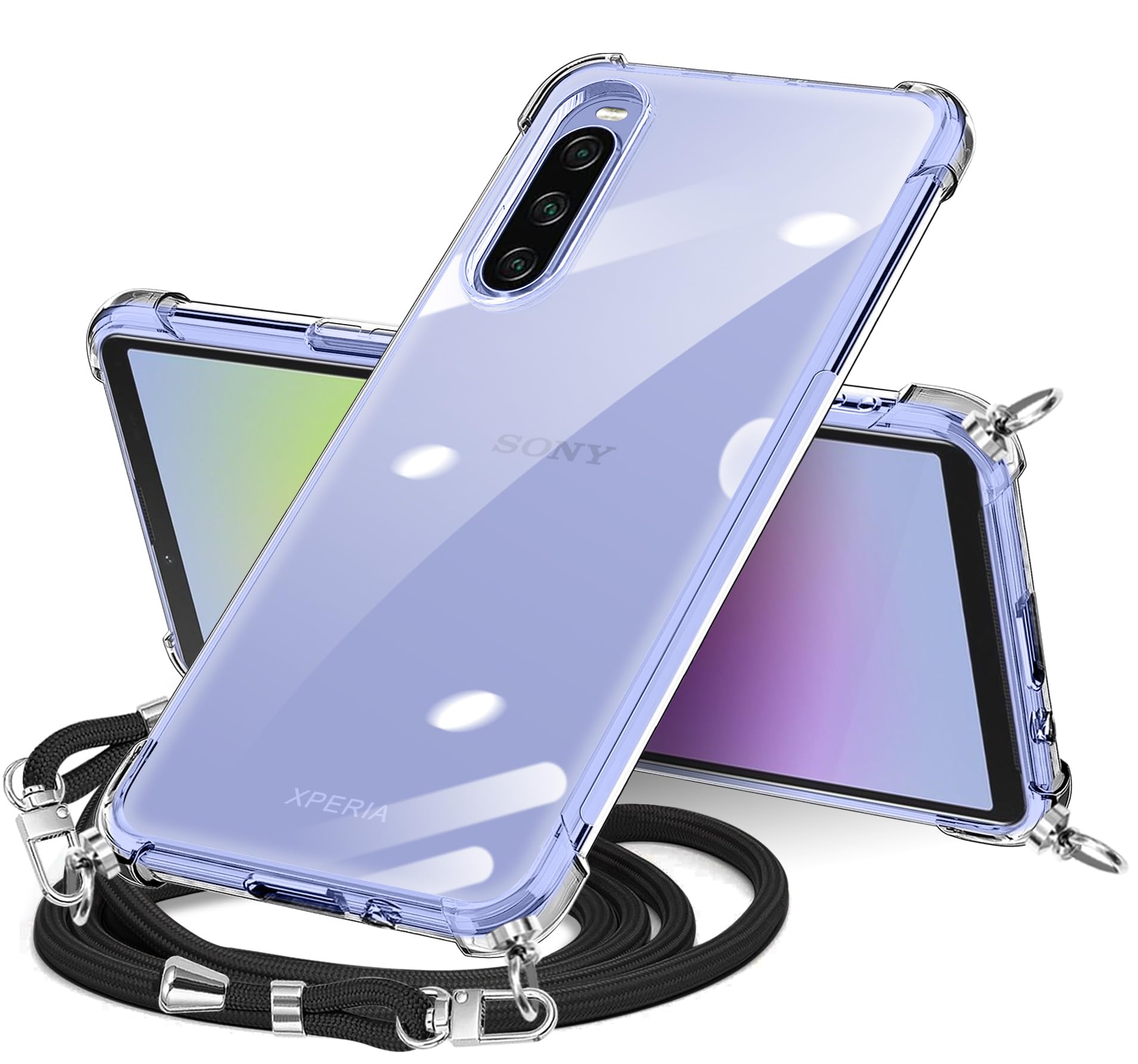 Amazon.co.jp: Sony Xperia 10 V ケース クリア ショルダー xperia10v 