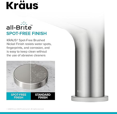 Miniatura 170 de KRAUS Indy - Grifo de baño con sensor sin contacto con caja de control y mezclador de temperatura en acero inoxidable sin manchas, KSB-10001SFS