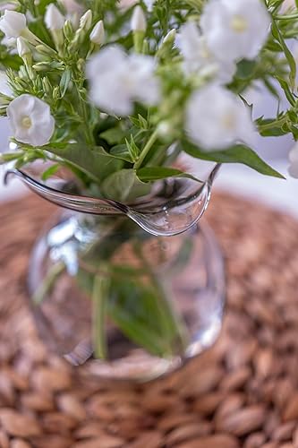 Miniatura 7 de Vietri Florero de brote gris de vidrio hibisco