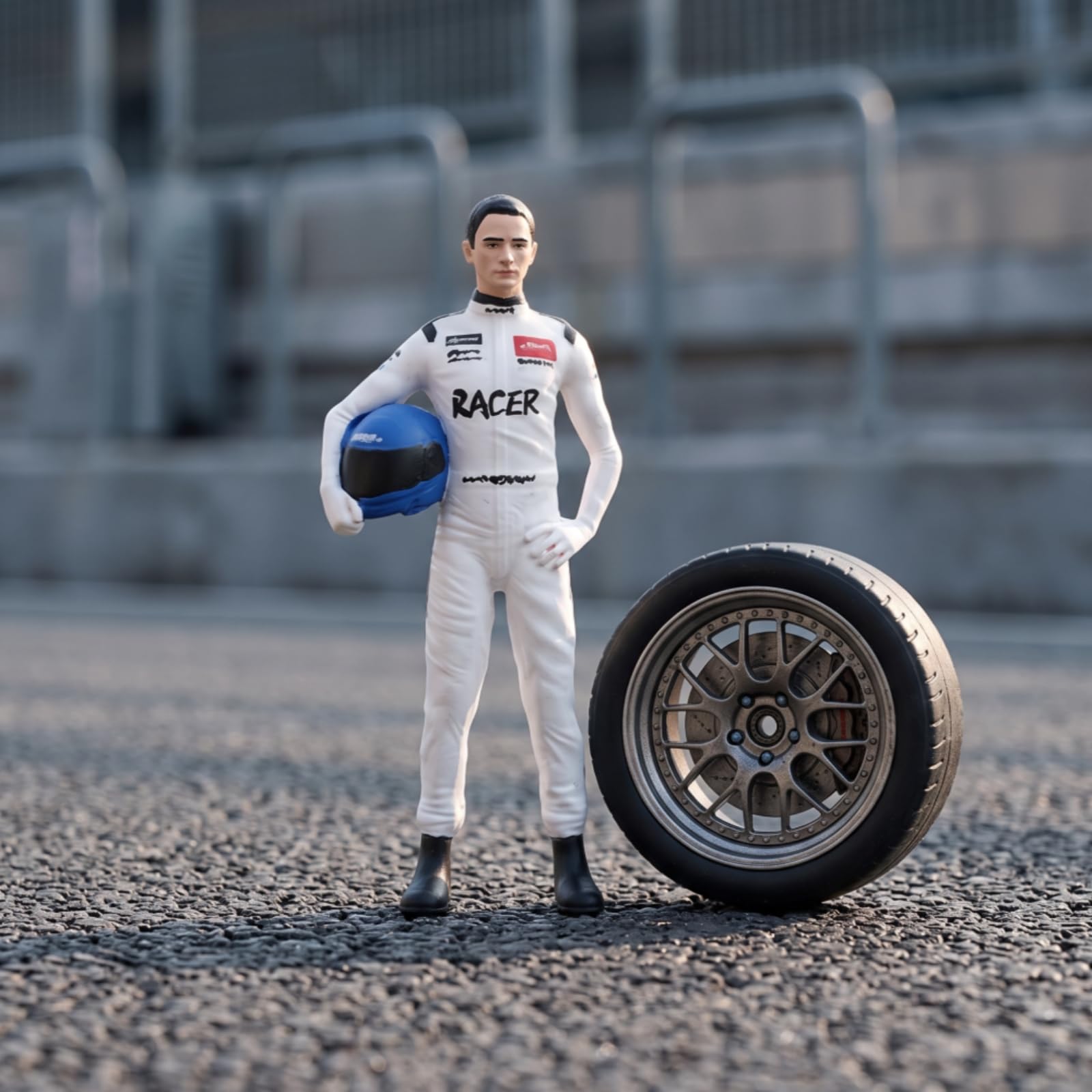 de Carreras Miniatura Figura Coleccionable Muñeco Estatuilla Resina con Traje Ajustado Detalle Pose con Mano en la Cintura Adecuado