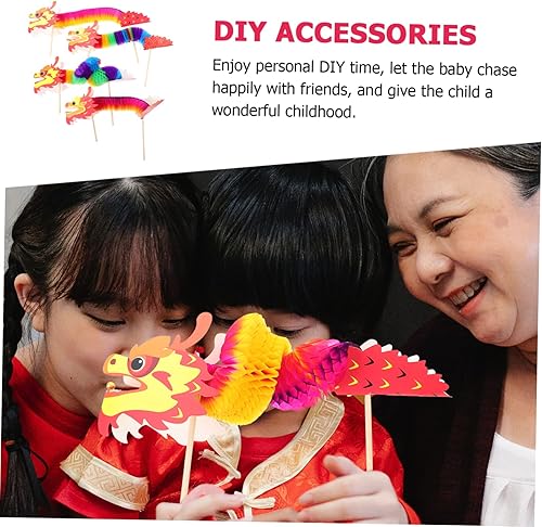 Miniatura 2 de Didiseaon 8 juegos de manualidades para niños, guirnalda de dragón de año nuevo chino 2024 decoración de festival de primavera 2024 Año Nuevo DIY
