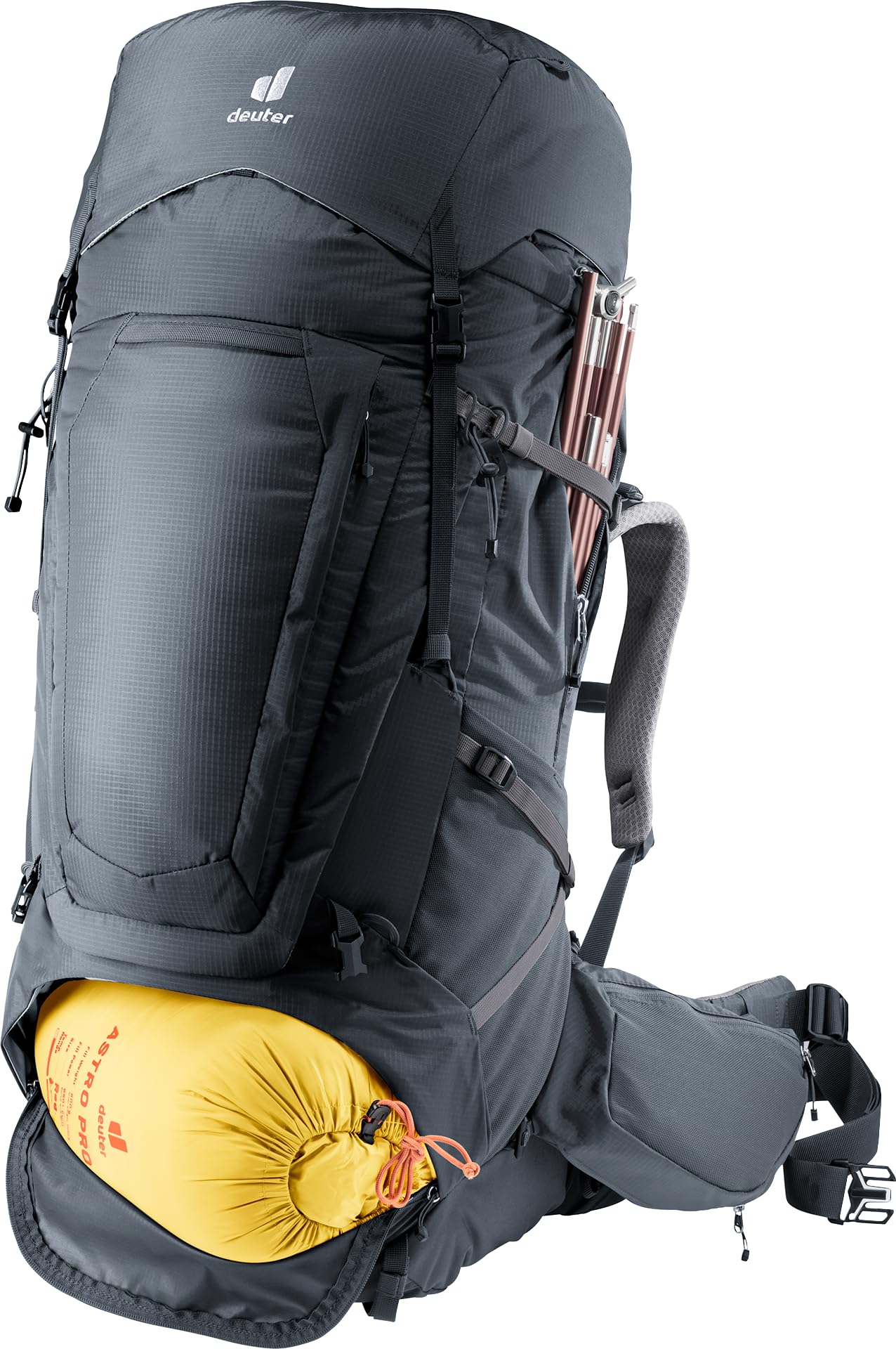deuter Aircontact Pro 85+10 plecak trekkingowy, Kolor: czarny, 85+10 L, Minimalistyczny