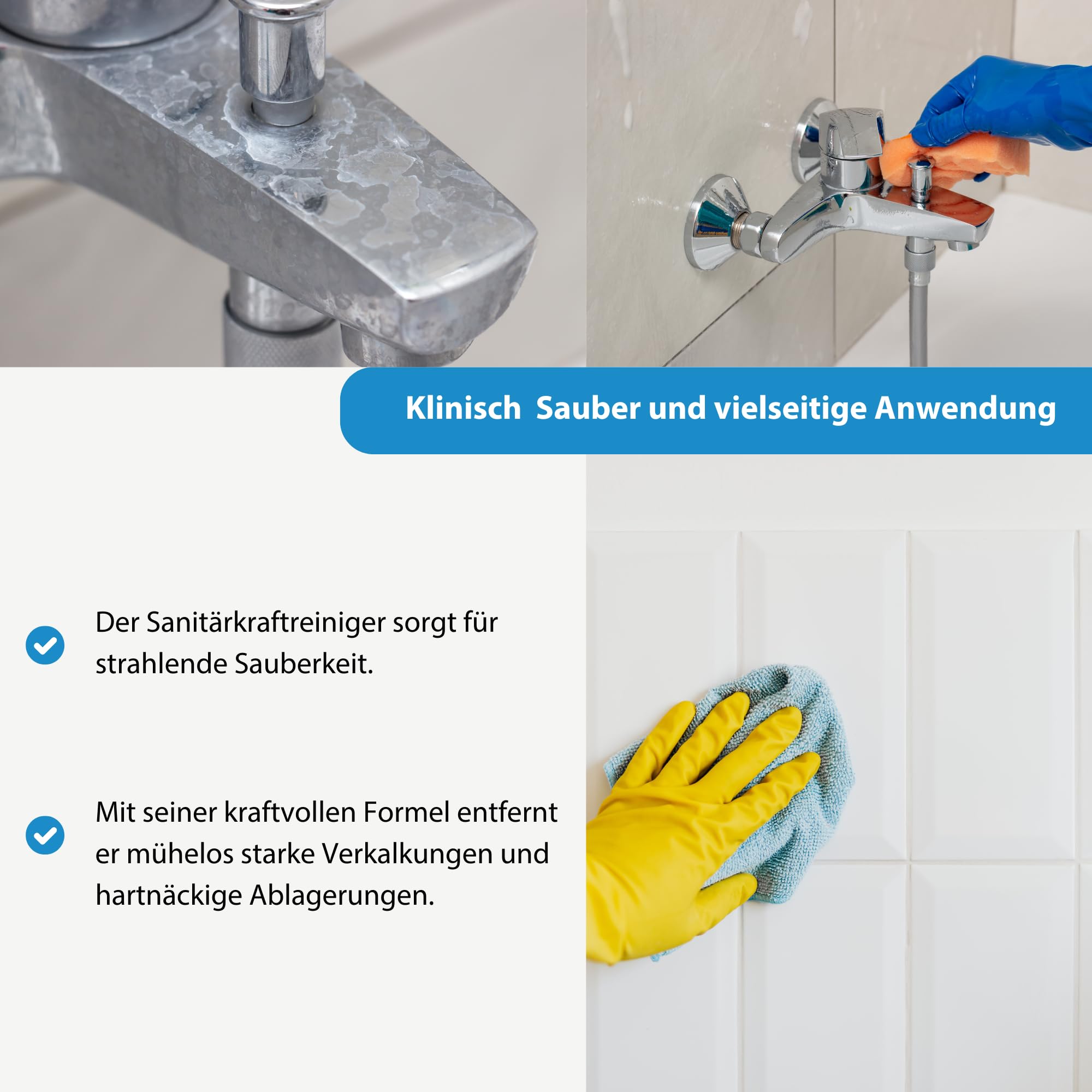 Sanitärkraftreiniger Konzentrat für starke Verkalkungen & Ablagerungen frischer Duft Bad Küche Sanitär Reinigungsmittel 10 L 1er Pack