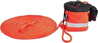 MOPHOEXII Water Rescue Throw Rope Bag with 50/100 feet of 5/16" Floating Life Line and Integrated Whistle Clip for Kayakin...