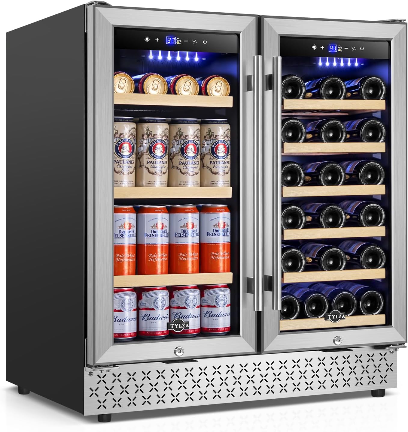 Summit SWBV3067B 30"" Dual Zone Beverage Center with 5.8 cu