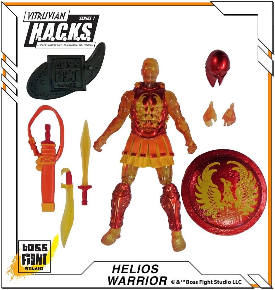 Boss Fight Studio Vitruvian H.A.C.K.S. Greek Fantasy Series – Eos Warrior Action Figure - Highly Articulated Collectible & Customizable Figurine with Interchangeable Parts & Accessories - 1:18