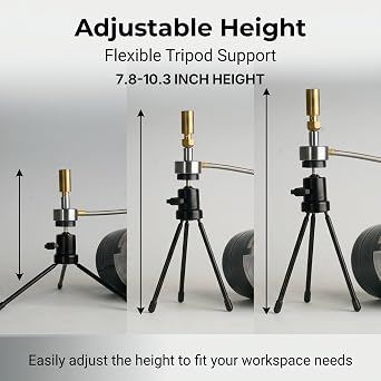 Propane Torch Head with Adjustable Tripod, Hands-Free Pencil Flame Blow Torch, 360 Rotatable & Height Adjustable, Fits MAPP/MAP Pro/Propane Gas for Soldering Copper Pipes, Brazing, HVAC
