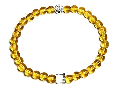 Miniatura 6 de Irish Whiskey Lover Bracelet in 2 Styles With Celtic Knot and Optional Shamrock Charm - Couples' Quartz and Glass Bracelet - Custom Sized for a