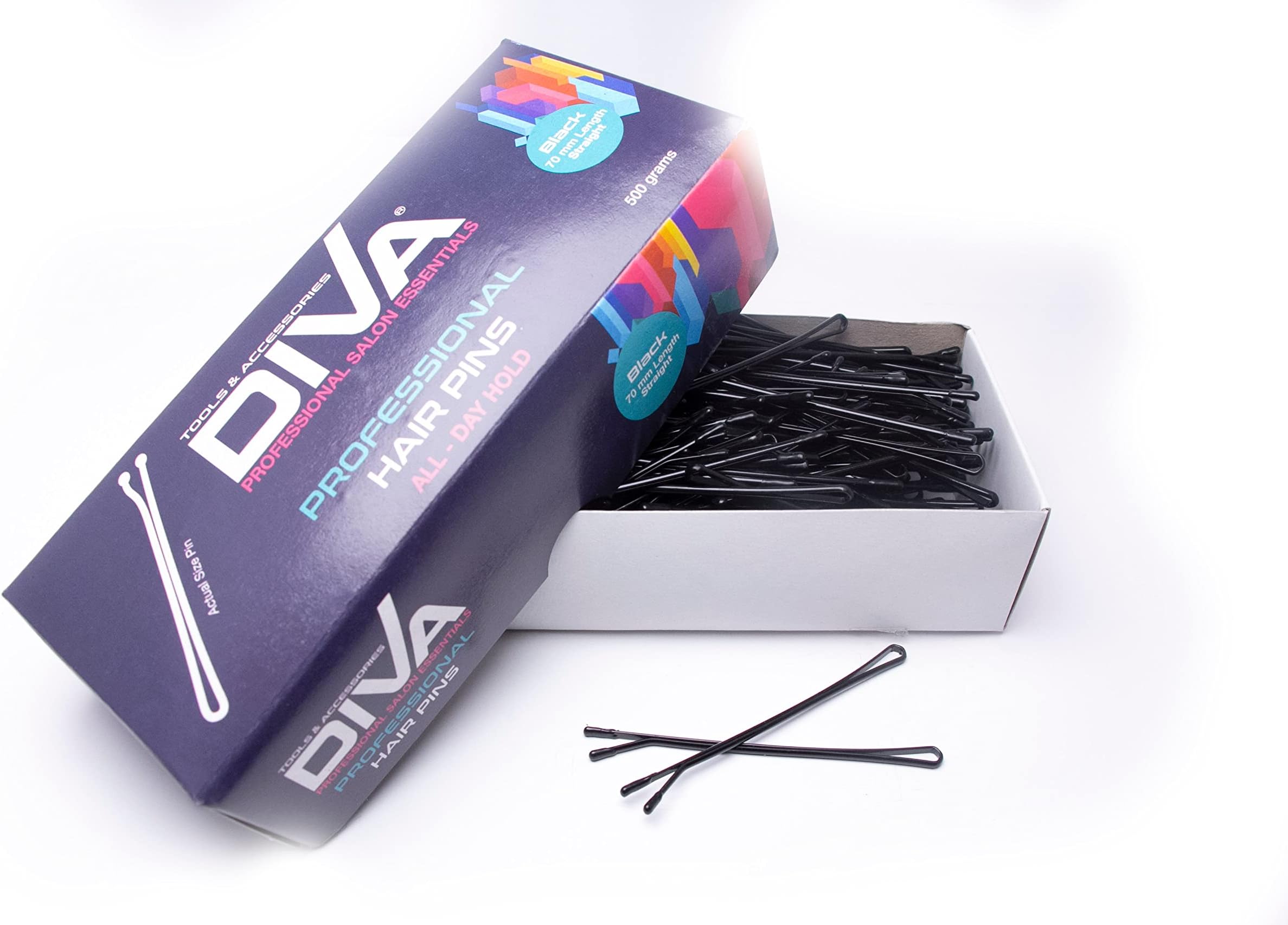 Diva Professional Hair Pins, Hair Pin For Fastening Hair, Durable Hair Pins, Ideal For Womens and Kids, 70D MM, 500G