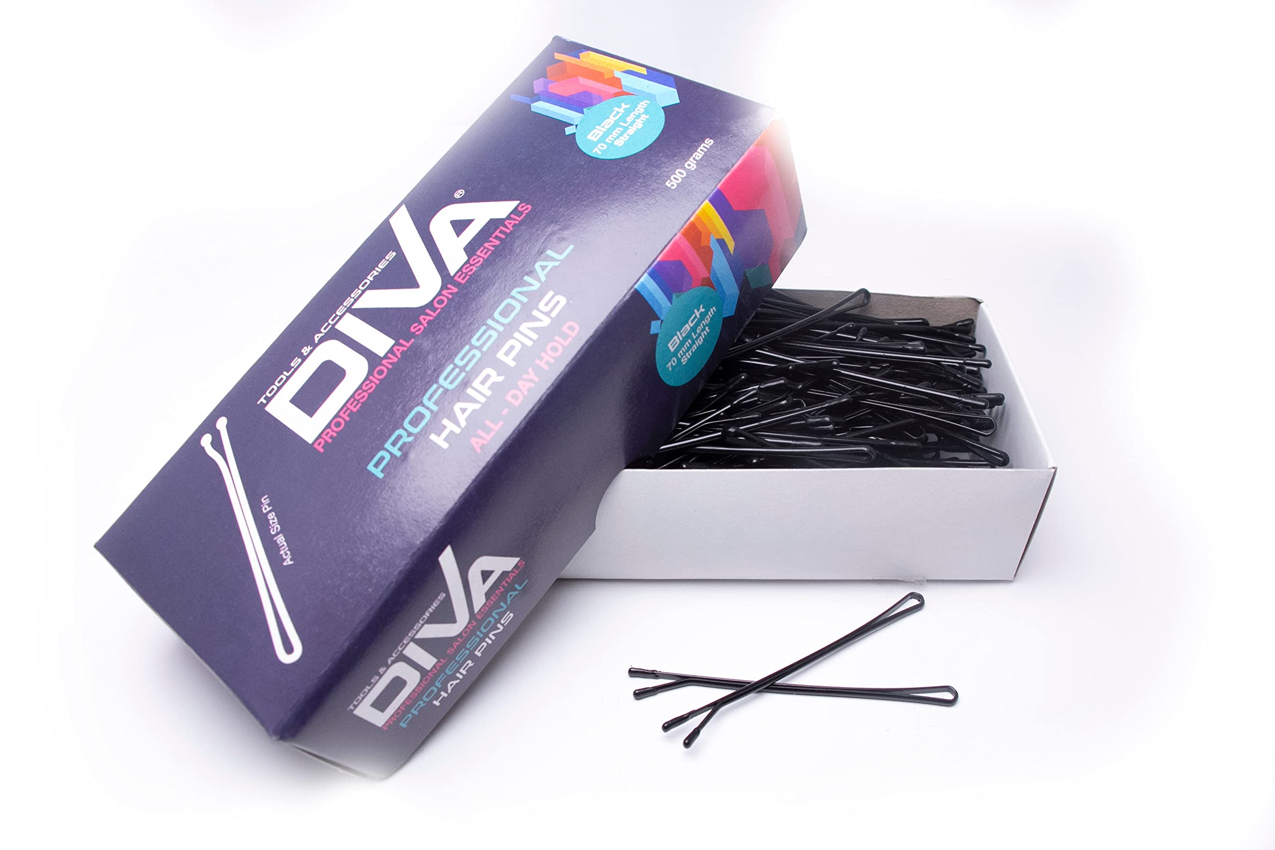 Diva Professional Hair Pins, Hair Pin For Fastening Hair, Durable Hair Pins, Ideal For Womens and Kids, 70D MM, 500G