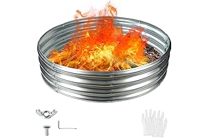 Outdoor 48 Inch Foldable Galvanized Fire Pit Ring