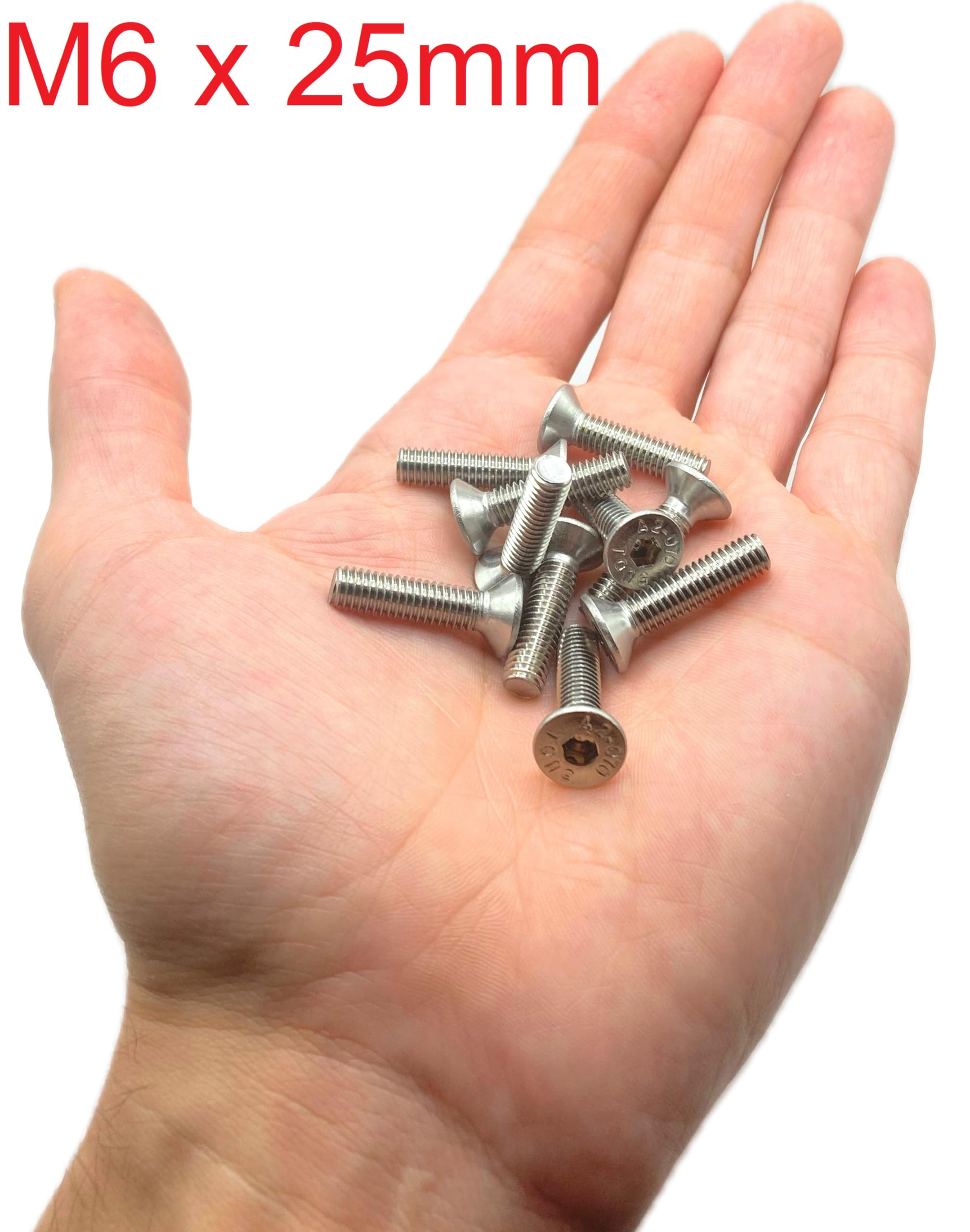 Screws M6 x 25 mm, countersunk head BTR made of A2 stainless steel - Image 2