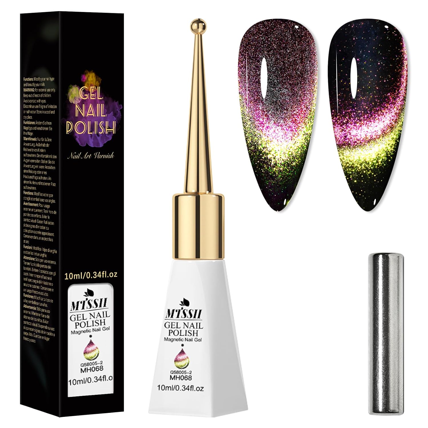 MTSSII Cat Eye Gel Nail Polish - 9D Chameleon Magnetic Colors