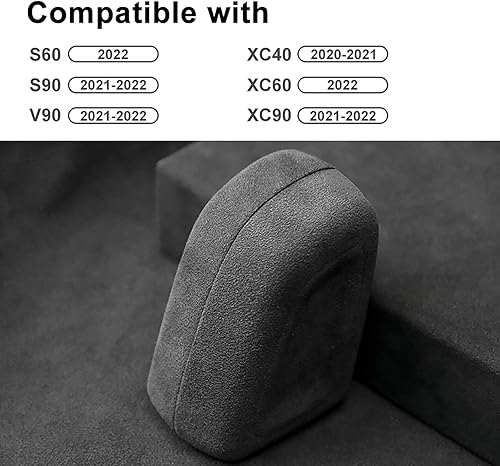 Miniatura 5 de Para Volvo XC40 2020 2021 Control Central de Coche Pomo de Cambio de Cambios Cubierta de Cabeza Alcantara Gear Handle Head Protector Interior