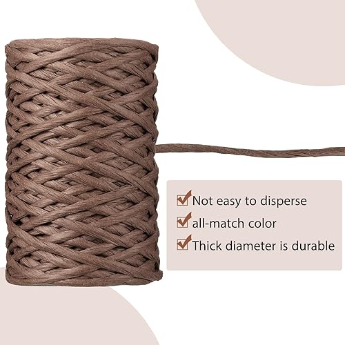 Miniatura 9 de Syhood Alambre floral de 65 pies, alambre de vid de alambre rústico para manualidades, alambre de envoltura para ramos de flores (caqui)