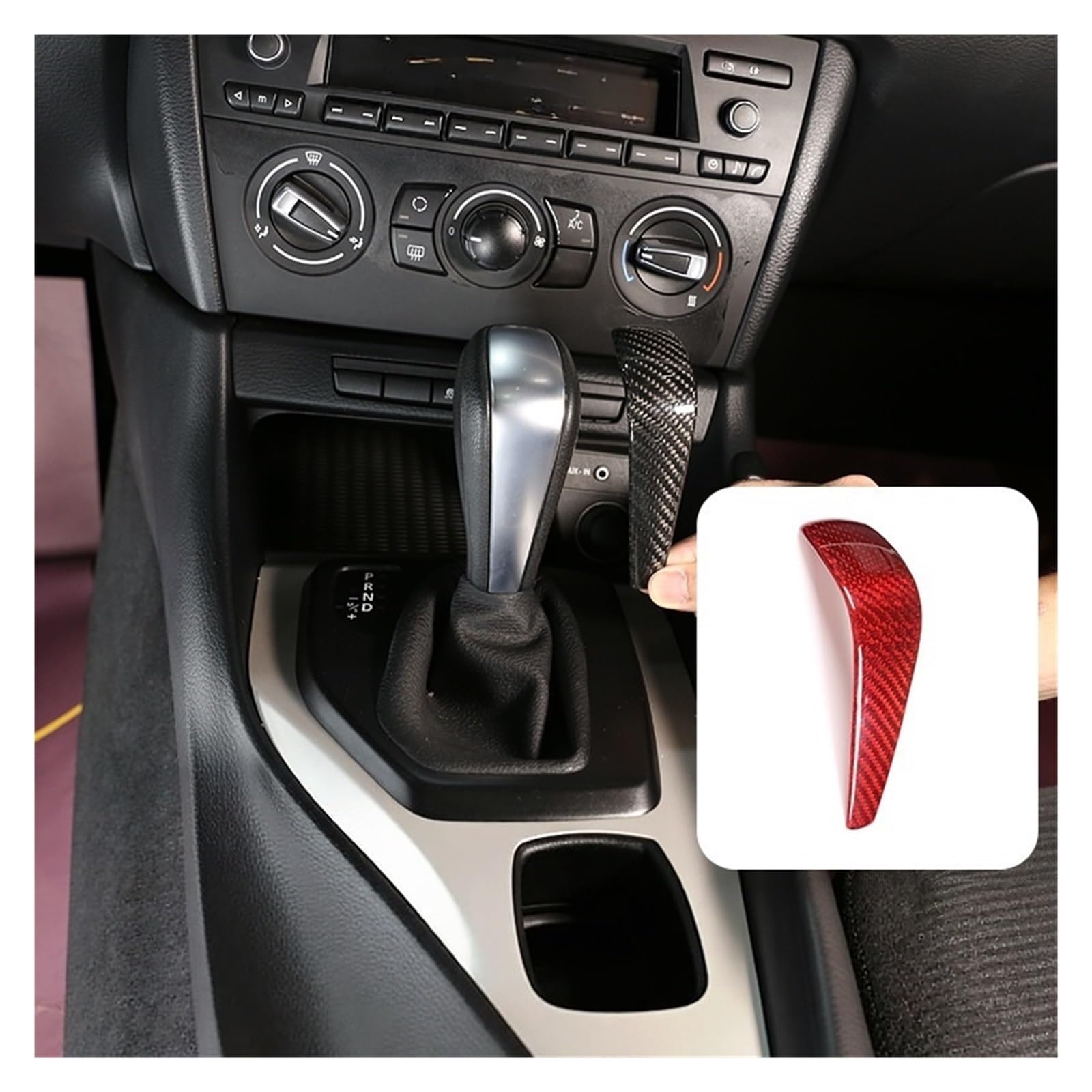 Compatible for BMW 1 E87 3 E90 E92 E93 X1 Carbon Fiber Shift Sticker