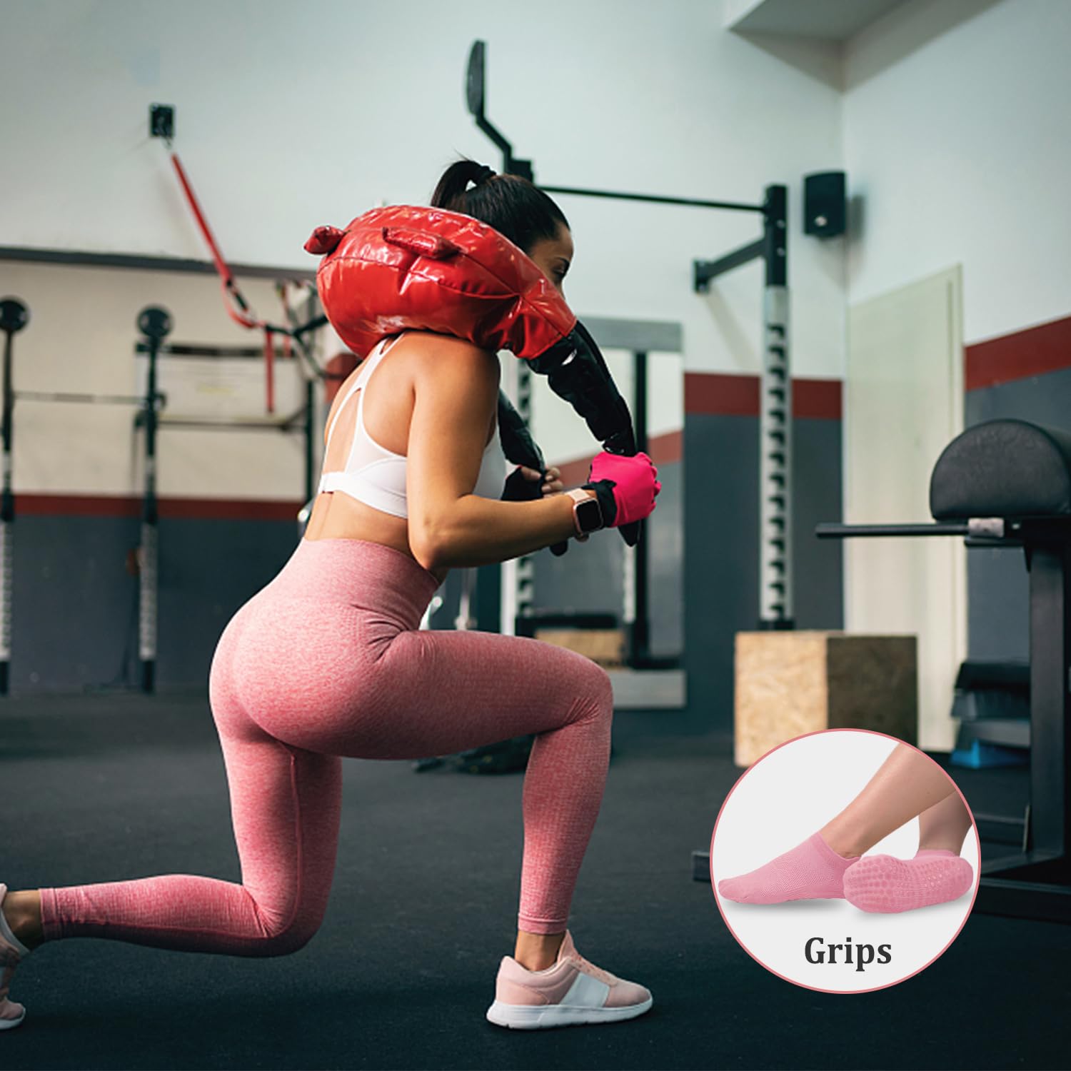 HayFeel Non Slip Pilates Socks with Grips for Women, Yoga Socks For Pure Barre,Hospital, Athletic Socks