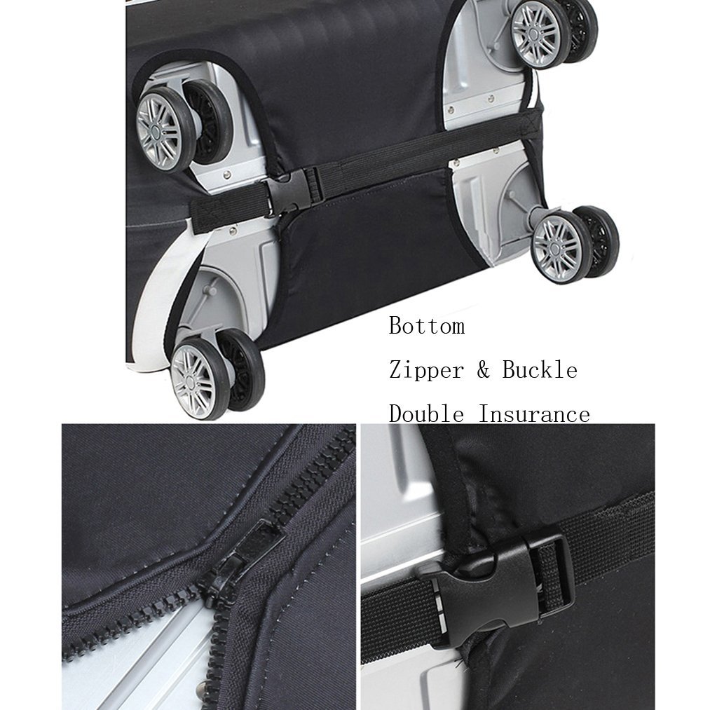 Travel Luggage Cover Fit for 18-32 Inch Luggage Travel Luggage Protective Covers Suitcase Cover Elastic Dustproof Travel Accessories (European Landscape, S-(18-21 inch Luggage)) - 4