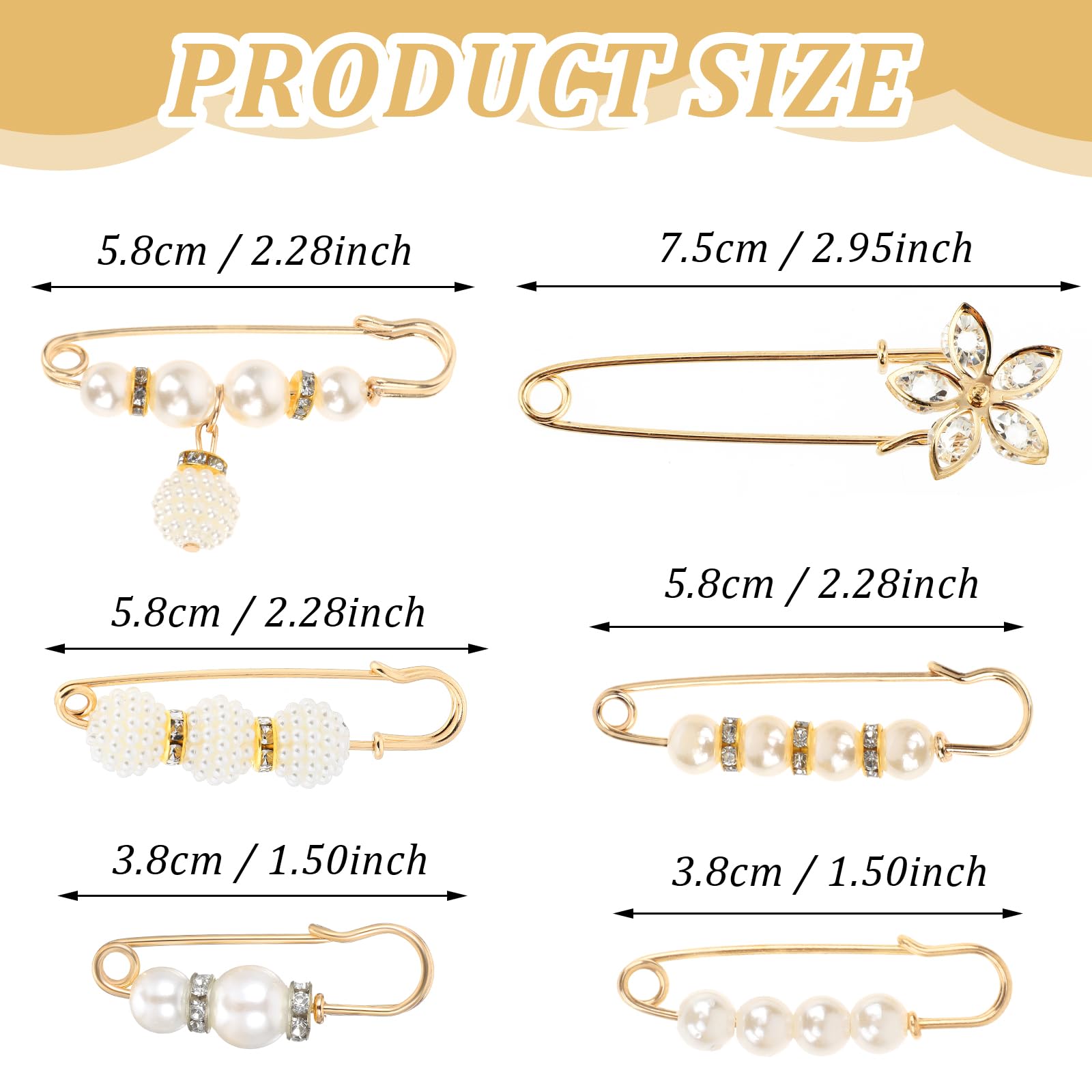 12 Épingles à Nourrice Décoratives Perles Blanches - Accessoire Mode Femme Pour Pulls, Écharpes Et Chapeaux
