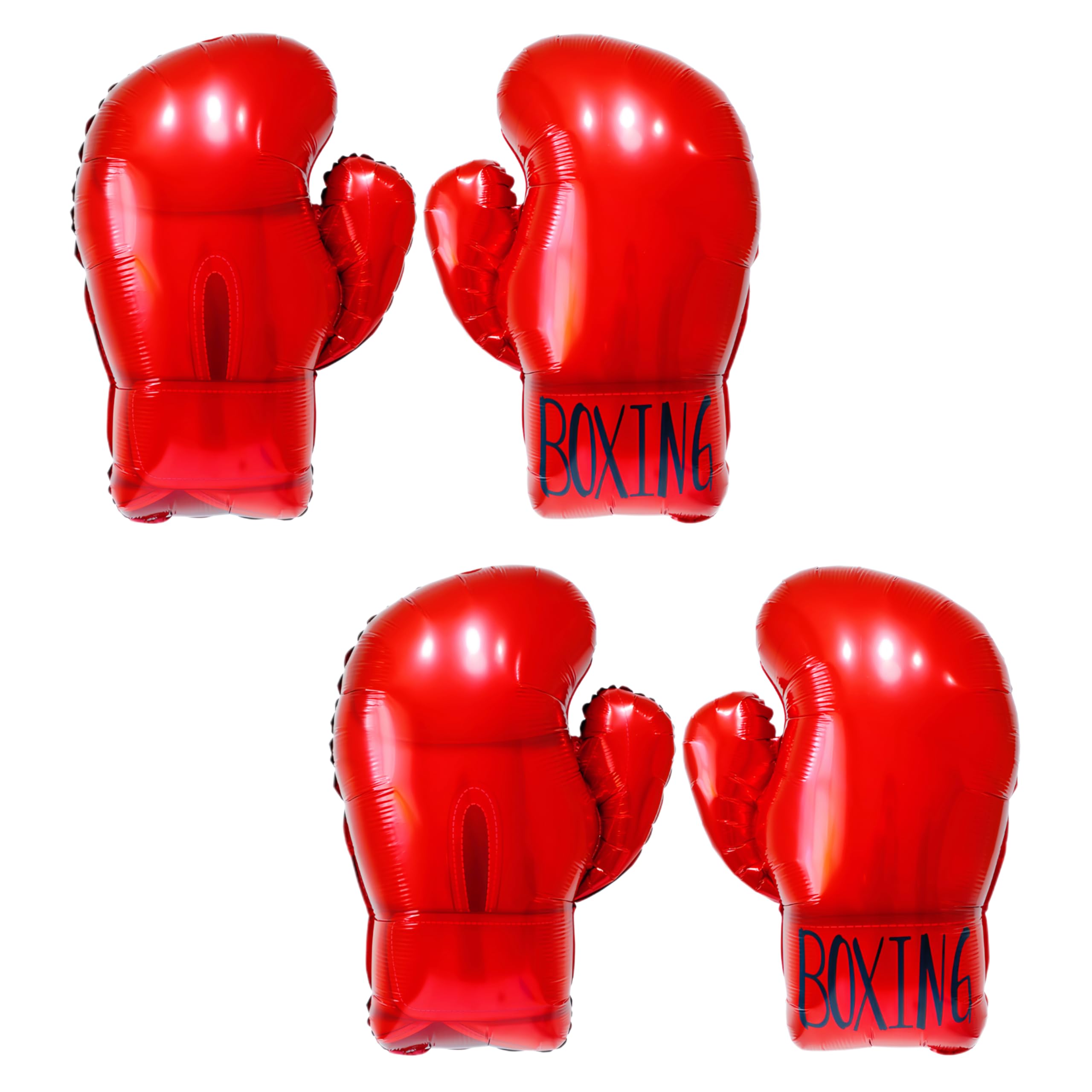 4Pcs Boxing Birthday Party Decorations/Boxing Glove Balloons/Fitness Wrestle Pugilist Boxing Platform Party Decorations for Boys Men/Fight Sports