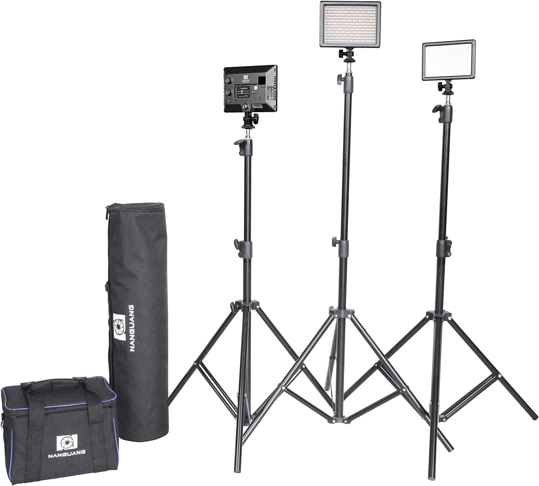 NanGuang Studio Photography Lighting Kit with RGB66 Mixpad 41 Luxpad 23 Including power Adapters, Batteries, Chargers and Soft Carry Case - NGCNMIXKIT/3S