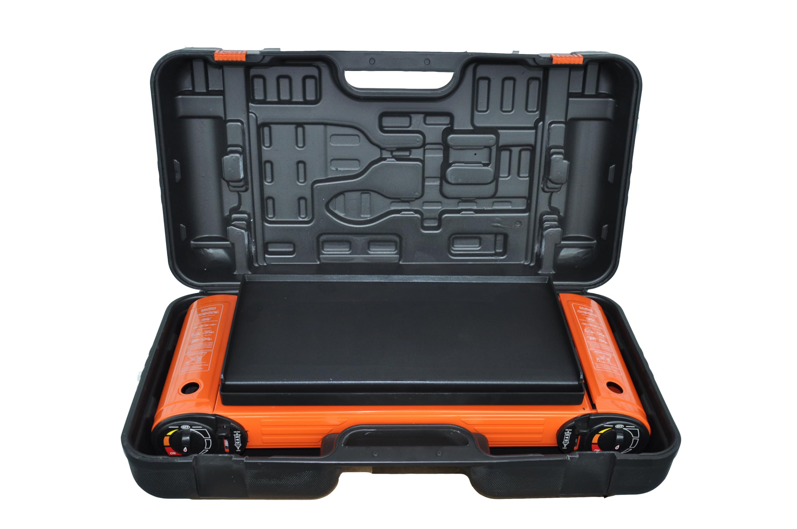 Campy Pro 2-Burner Butane Camping Stove - Portable Camping Grill with Carrying Case for BBQ, Picnic, RV and Outdoor Cooking