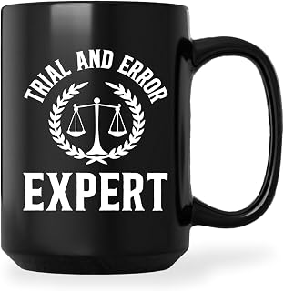 Lawyer Coffee Mug 15oz Black -Trial - Gift for Law Attorney Advocate Plaintiff Legal Paralegal Men Women
