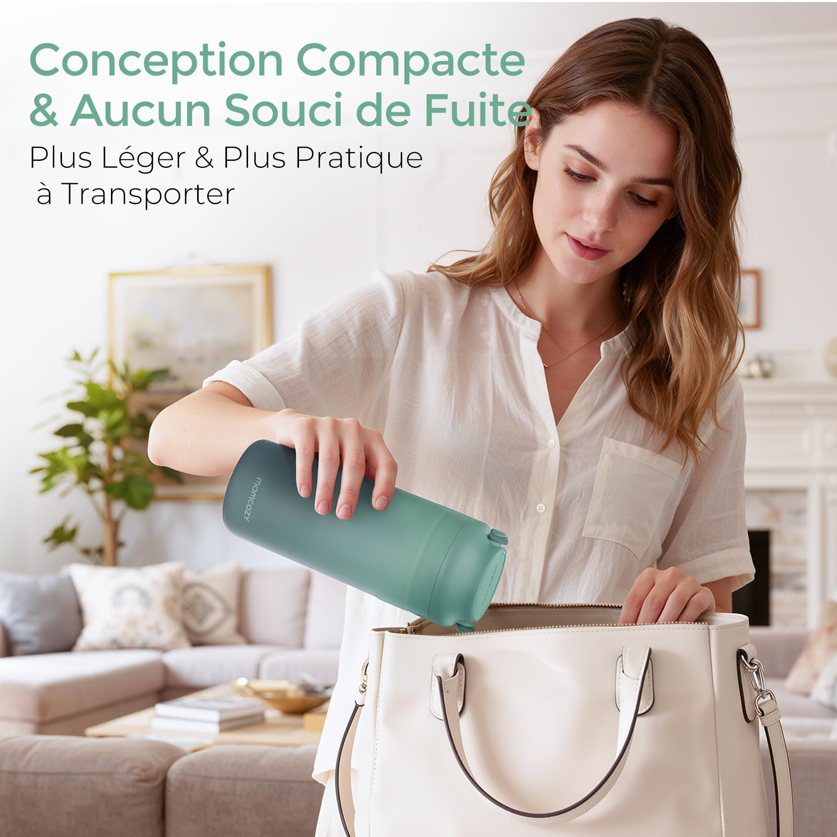 Momcozy Tragbarer Muttermilchkühler für unterwegs, 24 Stunden eisfreie Kühlung, Behälter für Muttermilchflaschen, 355 ml auslaufsicherer kleiner Outdoor-Gefrierschrank, unverzichtbares Geschenk