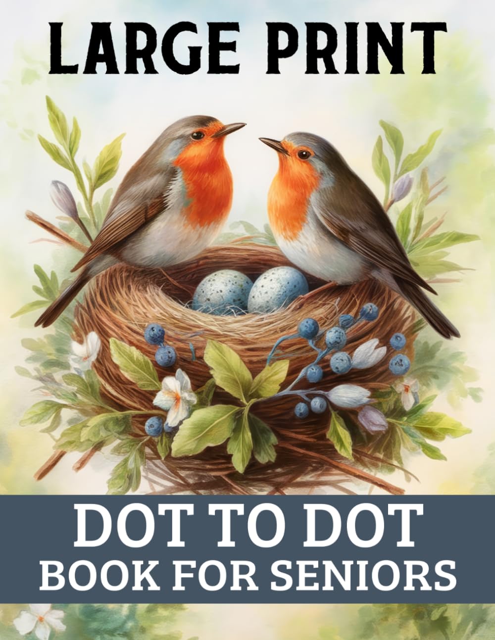 Large Print Dot To Dot Book For Seniors: Large Print Jumbo Dot to Dot Puzzle Book for Adults and Seniors | A Relaxing Nature, Birds, Animals, Flowers and More