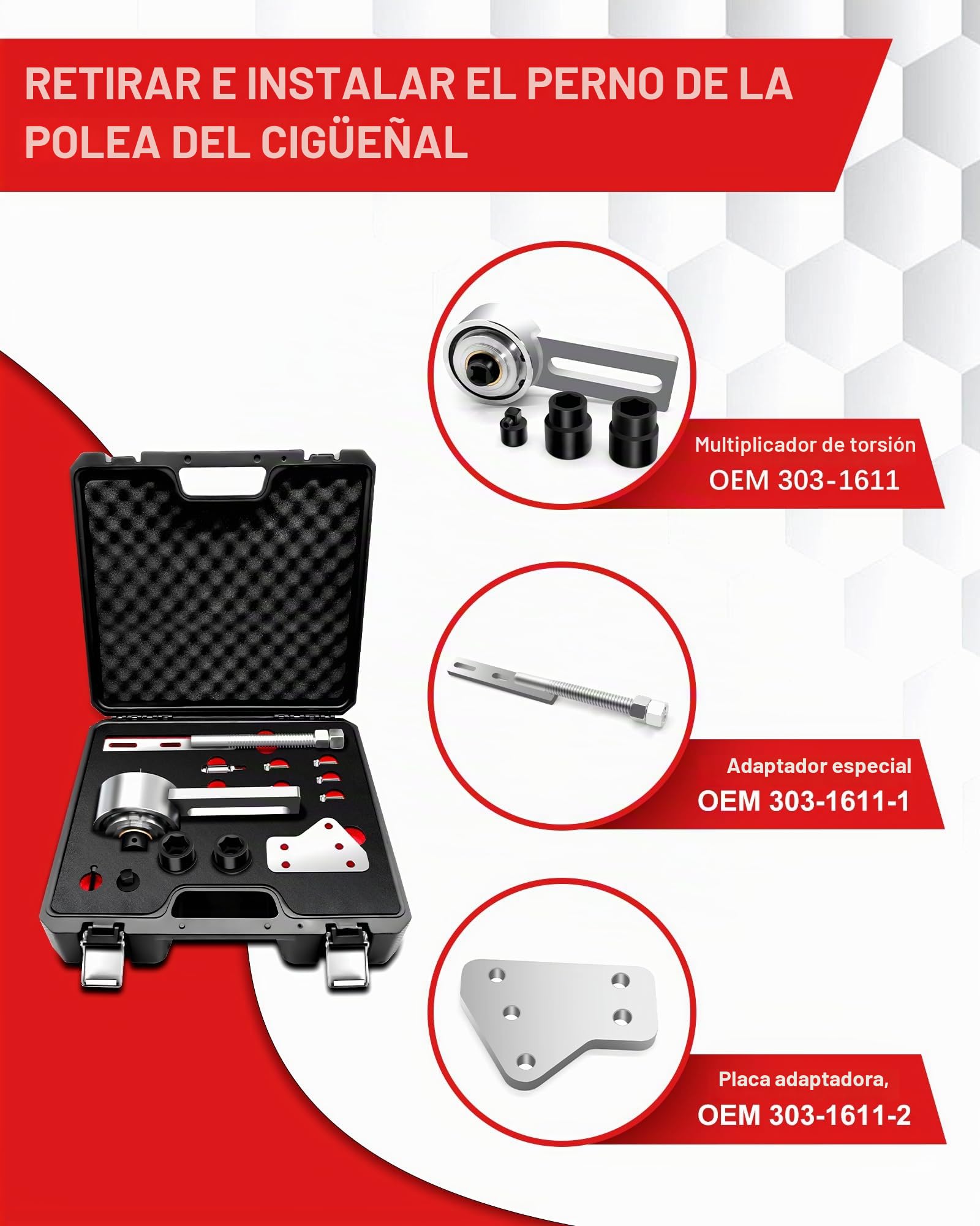 RUIZHI 14 Multiplicadores de Par - Desmontaje e Instalación, 303-1611, Amplificador de Par para Ford Ecoboost 1.0 | Duratec 1.0/1.1 | Ecoblue 2.0 Y 2.0 Duratorq-TDCi Motores Acero
